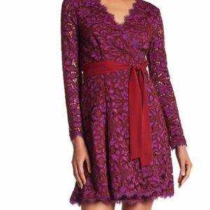 DVF Shaelyn lace wrap dress NWT Sz 8